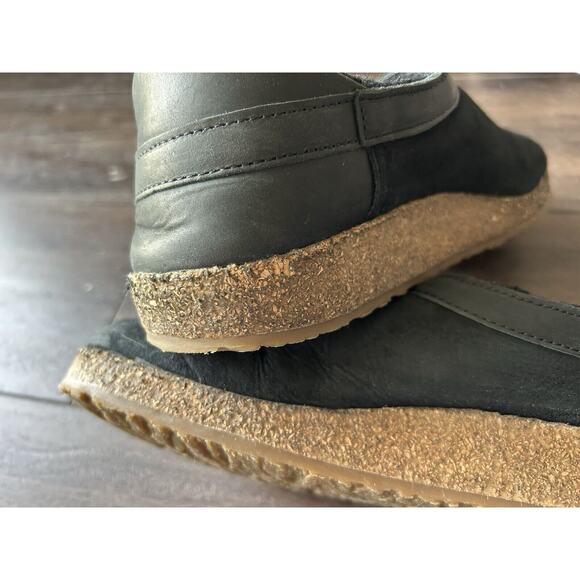 Haflinger Black Snow Bird Fur Lined Cork Comfort Slip On EU 39 Clogs US 8.5 - Picture 5 of 9